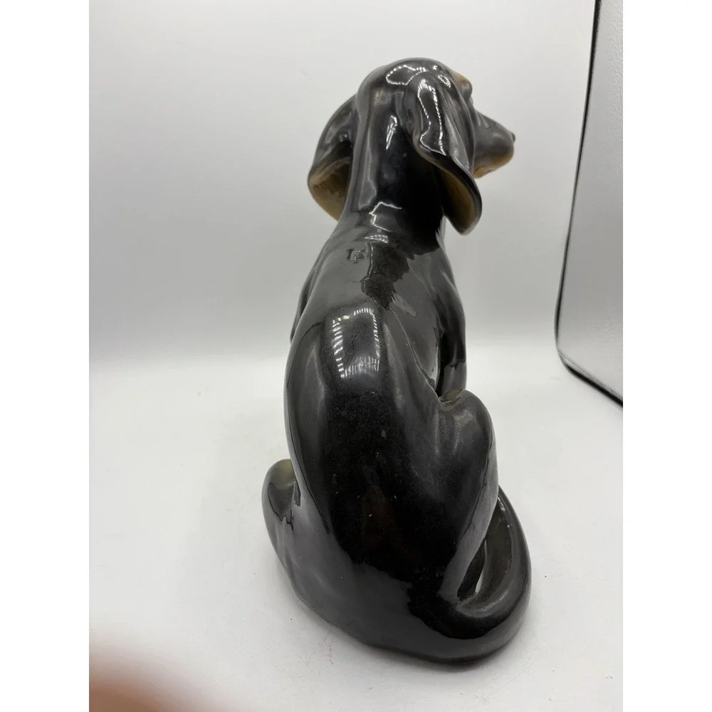 Vintage Keramos Austria Dachshund Dog Figurine Large Ceramic Wiener Dog 15